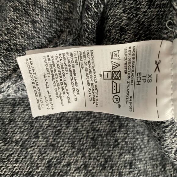 Old Navy Long Open Front Cardigan Heather Gray XS - Picture 3 of 4